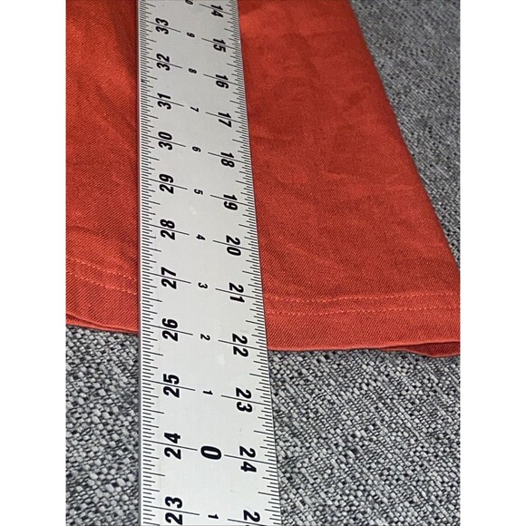 Banana Republic Skirt Womens 14 Orange Paperbag Waist Minimalist Preppy Feminie - Picture 7 of 10